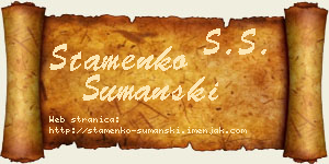 Stamenko Šumanski vizit kartica